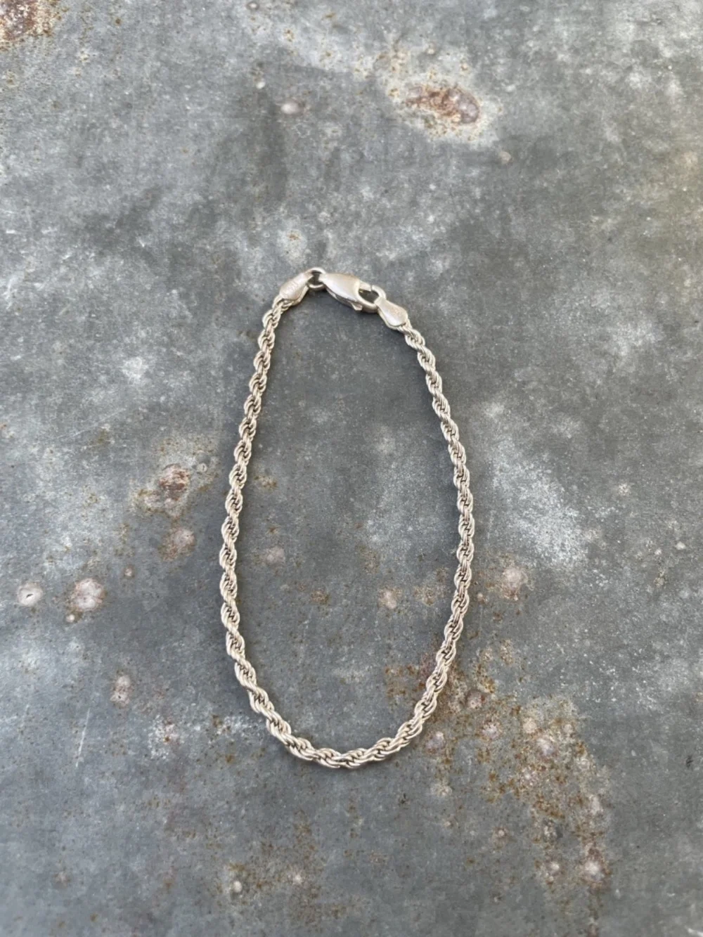 925 Sterling Silver 7" braided Rope Chain Bracelet 2mm - Picture 7 of 8